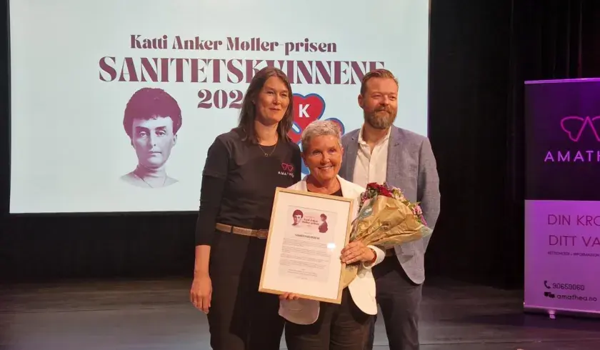 Org.leder i Sanitetskvinnene Marit Bjørnstad mottar Amatheaprisen 2025