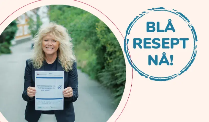 Generalsekretær i Sanitetskvinnene Malin Stensønes med blå resept