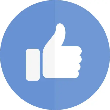 Facebook logo med tommel opp