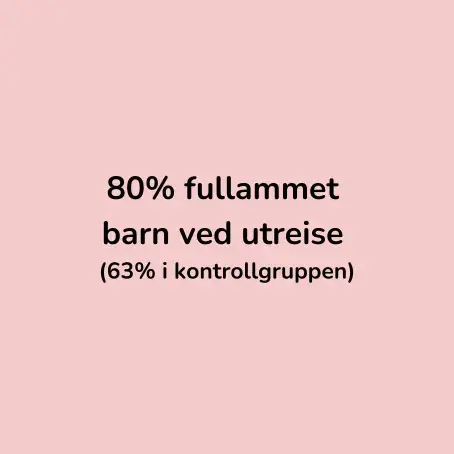 80% fullammet barn ved utreise med flerkulturell doula